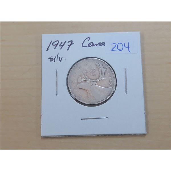 1947 Canada Silver 25¢