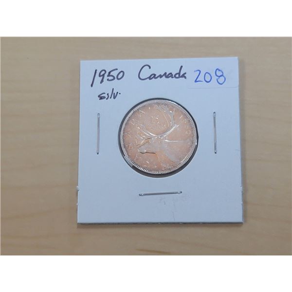 1950 Canada Silver 25¢
