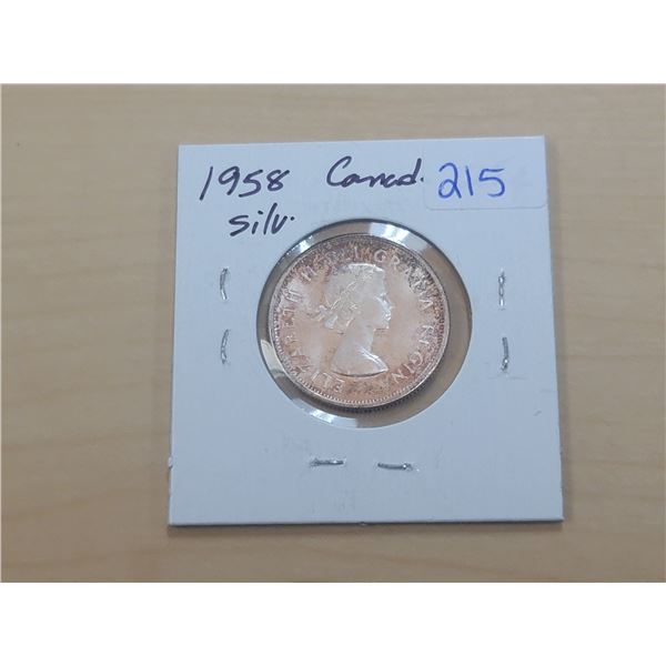 1958 Canada Silver 25¢