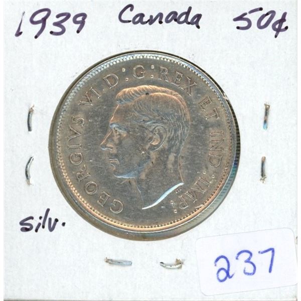 1939 Canada Silver 50¢