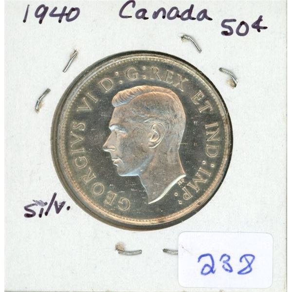 1940 Canada Silver 50¢