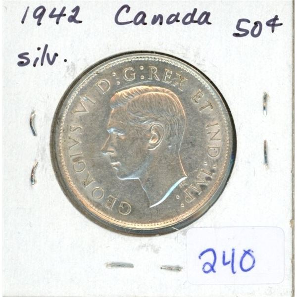 1942 Canada Silver 50¢