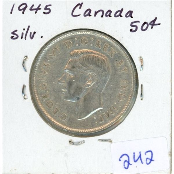 1945 Canada Silver 50¢
