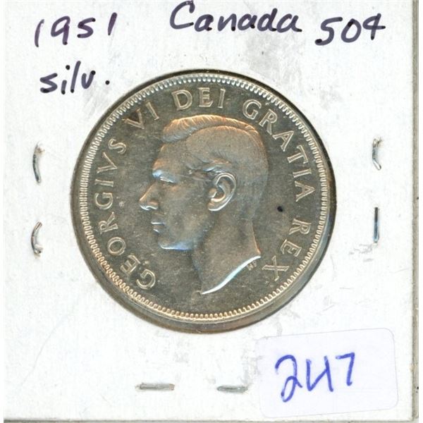 1951 Canada Silver 50¢