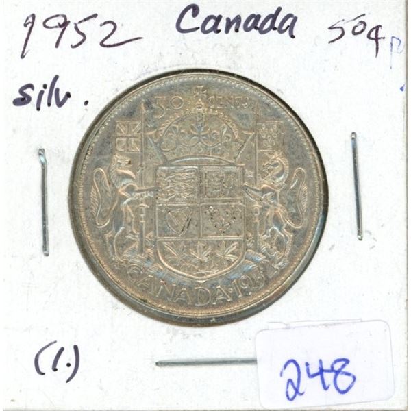 1952 Canada Silver 50¢ (1.)