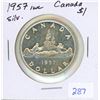 Image 1 : 1957 1 WL Canada Silver $1