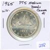 Image 1 : 1965 PT 5 Med Bds Canada Silver $1