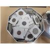 Image 2 : Tin of 3 lbs. (approx) Foreign Coins in flips; assorted countries, years & denominations