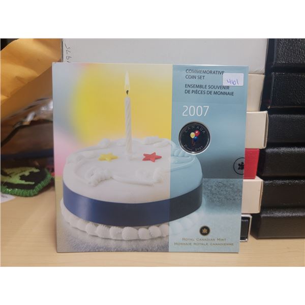 2007 Canada Birthday Coin Gift Set; colored Balloons 25¢, unopened