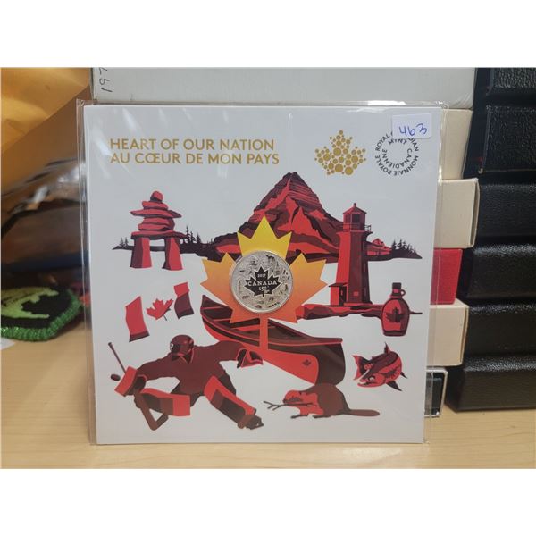 2017 Canada 'Heart of Our Nation' $3 Fine Silver Coin (150 on Maple Leaf), unopened
