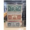 Image 2 : Lot of 3: 1937 Bank of Canada Gordon/Towers Banknotes $1 (#R/L 5912264), $2 (#O/B 4795490), $5 (#S/C