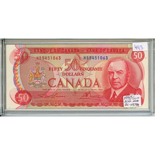 1975 Canadian 50 Dollar Bill, Lawson/Bouey, HB5451063