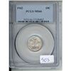 1942 U.S.A PCGS Graded 10 Cent Coin - MS66
