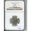 Image 1 : 1928 Canadian NGC Graded 5 Cent Coin - MS-62