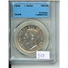 1949 Canadian CCCS Graded 1 Dollar Coin - MS-65