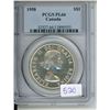 1958 Canadian PCGS Silver 1 Dollar Coin - PL-66