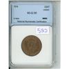 1914 Canadian NNC Graded 1 Cent Coin - MS-62 BR