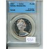 1967 Canadian CCCS 1 Dollar Coin - PL-65, Cameo, Rotated Die