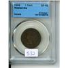 Image 1 : 1858 Canadian CCCS Graded 1 Cent Coin - EF-40, Rotated Die