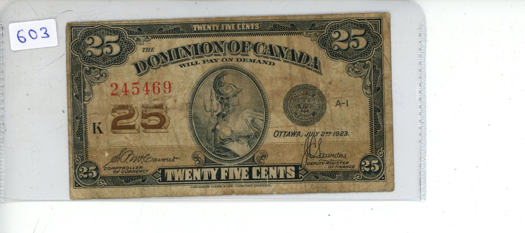 Shinplaster Coin 1923 Canadian Shinplaster. - Schmalz Auctions