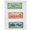 Image 2 : 3x 1954 Canadian bills - 1 dollar, 2 dollar, 5 dollar