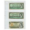 Image 1 : 3 Canadian 1 dollar bill - 1954, 1954 replacement, 1973 replacement