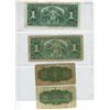 Image 2 : 2x 1923 shinplasters and 2x 1937 1 dollar bills