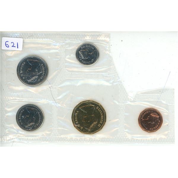 1988 Canadian uncirculated set - missing 50 cent pc