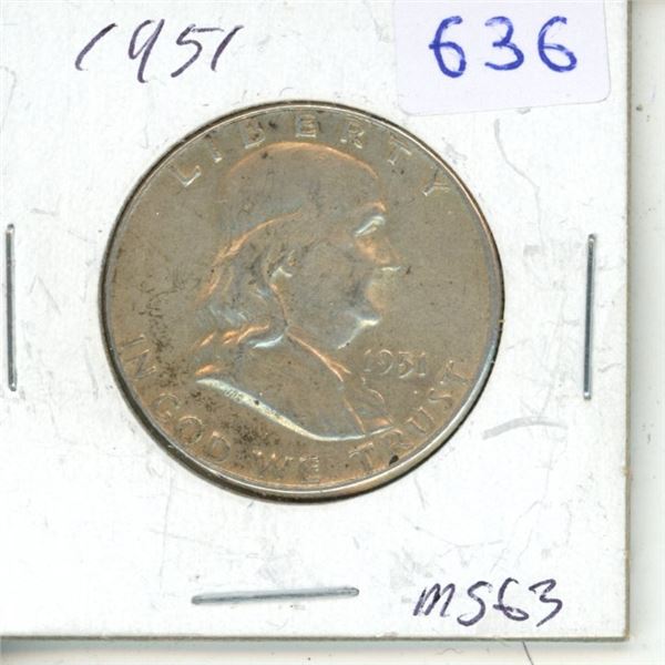1951 USA half dollar