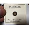 Image 3 : rare 2008 northern cardnial 25 cent coin