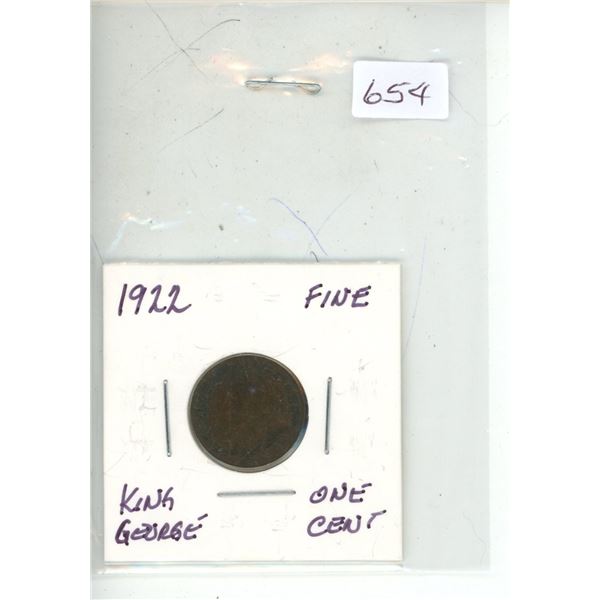 1922 king george one cent