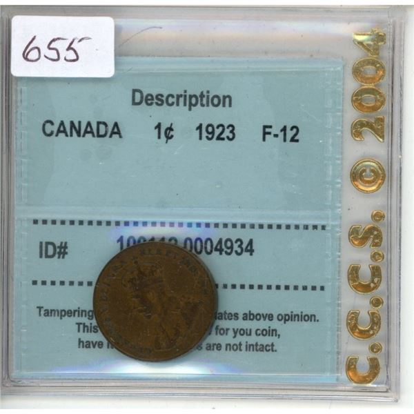 1923 king george graded one cent