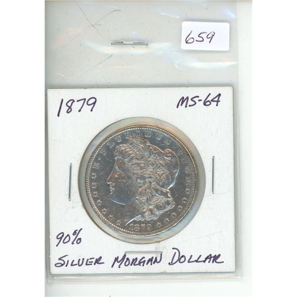 1879 high grade morgan silver dollar