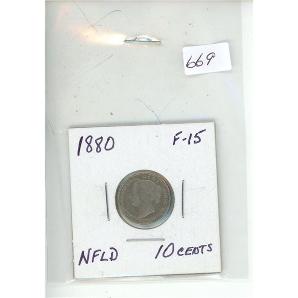 1880 newfoundland better date ten cents