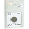 Image 1 : 1880 newfoundland better date ten cents
