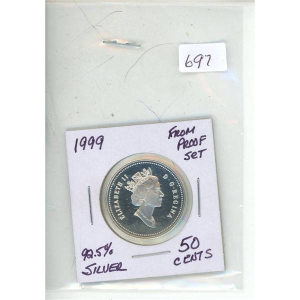 1999 92.5 silver proof 50 cents
