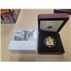 2010 $3 92.5 silver 24k gold plated square coin - barn owl