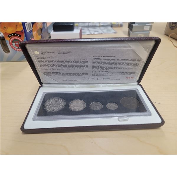 Mint 90th anniversary 92.5 silver coin set