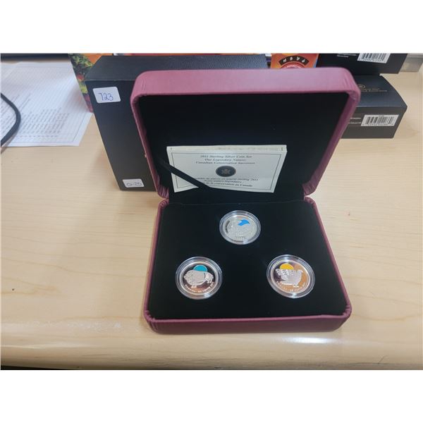 2011 sterling silver coin set - Our Legendary Nature: Canadian Conservation Successes