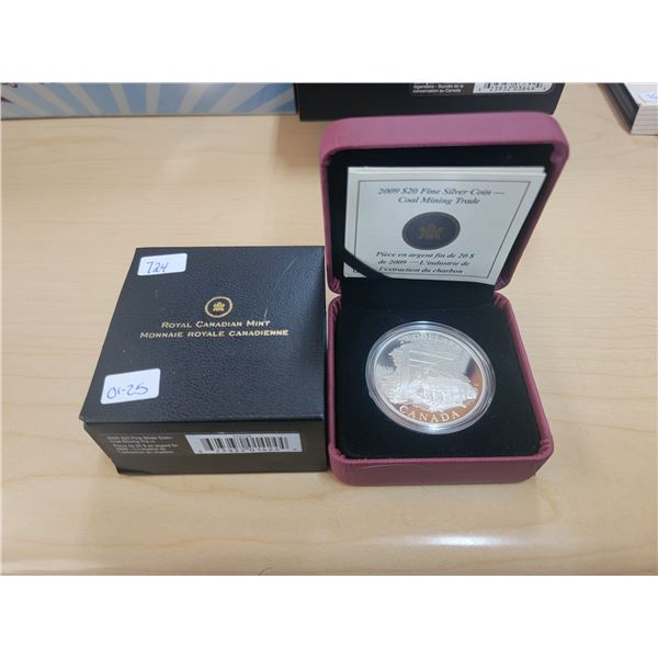 2009 $20 fine silver coin - Coal Mining Trade