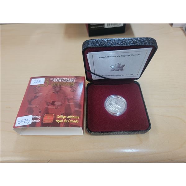 1876-2001 Canadian 92.5 silver 5 cents - Royal Military College of Canada