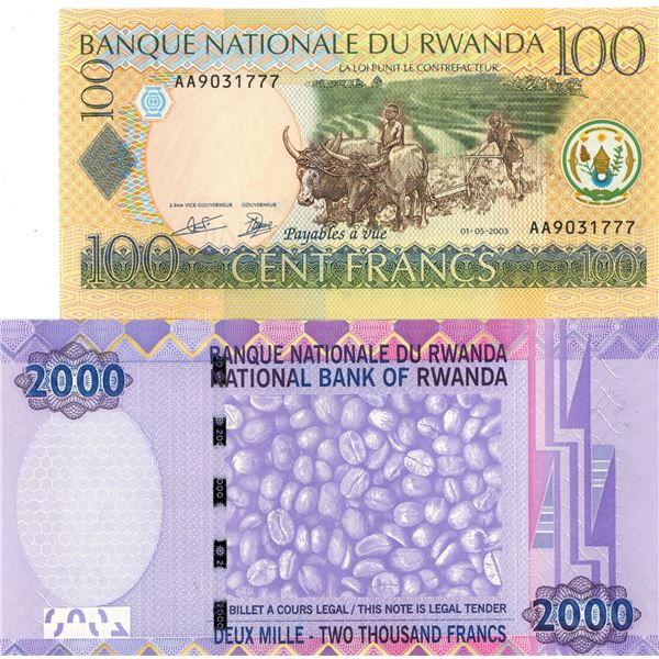 2000 frances and 100 cent frances