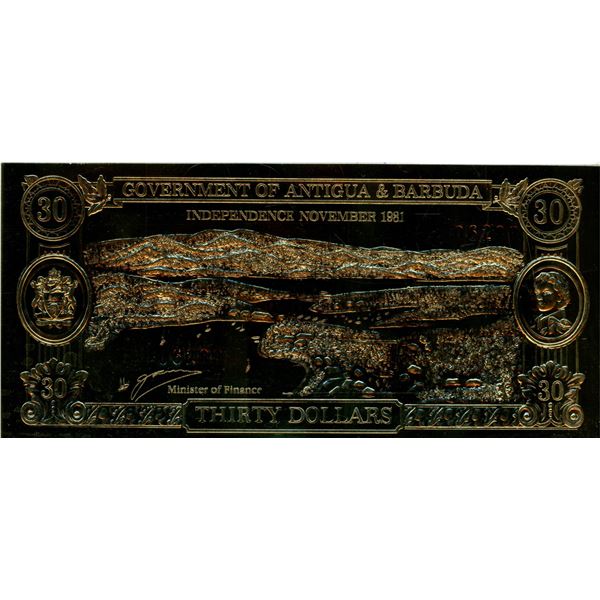 Government of antique 1981 gold thirty dollars