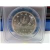 Image 2 : 1961 canadian $1 graded coin MS-64