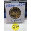 Image 1 : 2006 canada $100 proof gold coin- 12 grams, 59%gold and 41% silver
