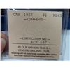 Image 3 : 1967 canadian silver $1 ICCS coin MS-65