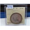1971 canadian silver ICCS $1 coin SP-66