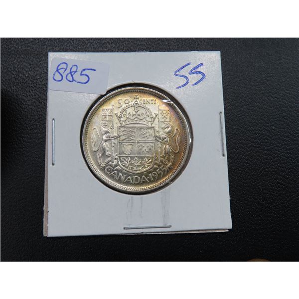 1955 canadian silver half dollar