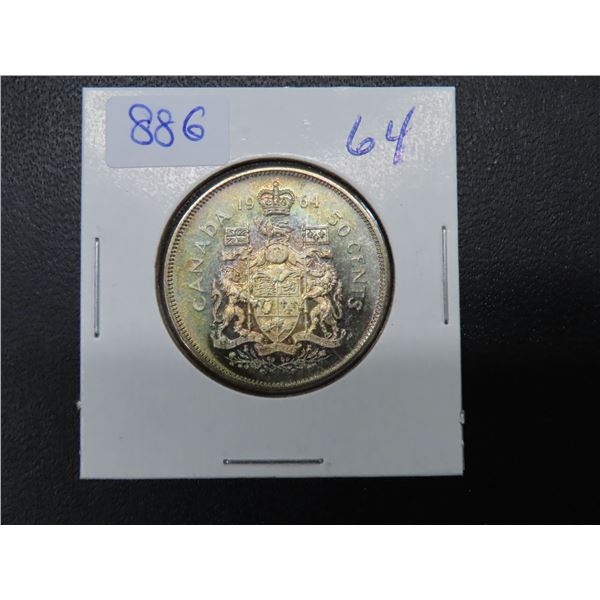 1964 canadian silver half dollar
