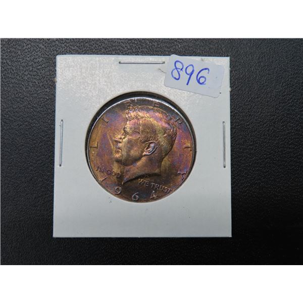 1964 US silver half dollar